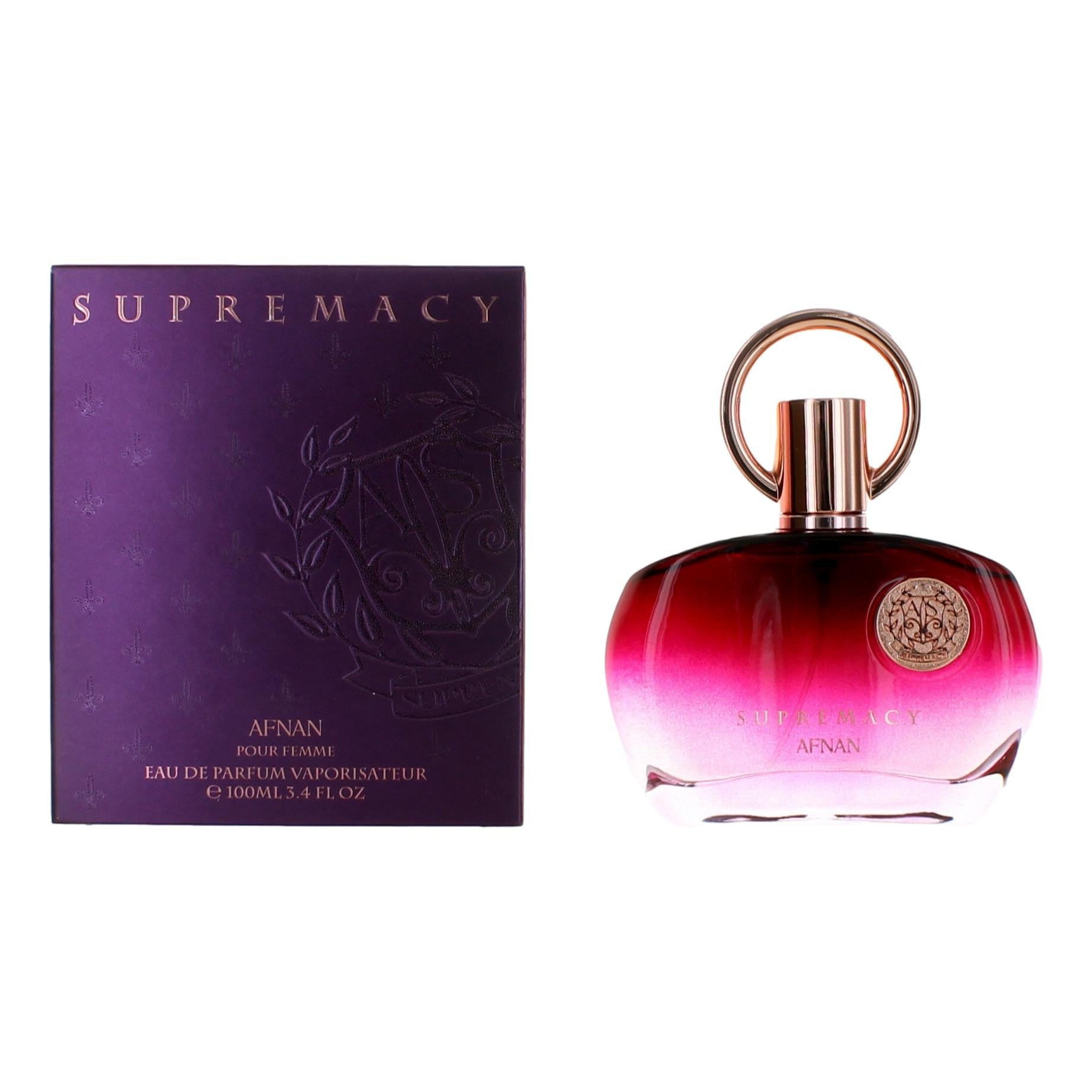 Bottle of Supremacy Purple by Afnan, 3.4 oz Eau de Parfum Spray for Women